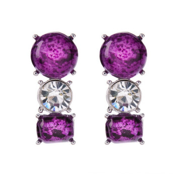 Fashion 4 Colors AAA Zircon Gemstone Earring, Handmade Silver Jewellery